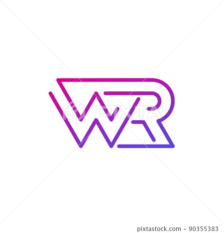WR letters line logo design WR letters line logo design 90355383