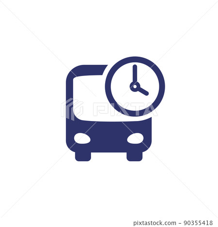 bus schedule icon on white bus schedule icon on white 90355418
