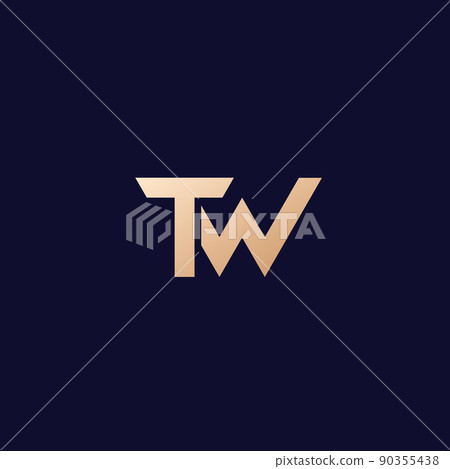 TW letters logo design, vector 90355438