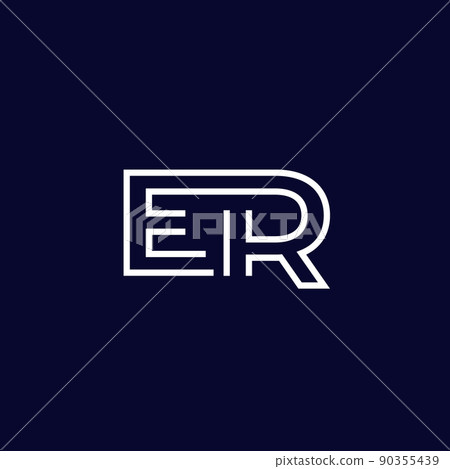 ER letters logo design, line design ER letters logo design, line design 90355439