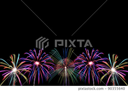 [Summer image] Fireworks. There is a black copy space. 90355640
