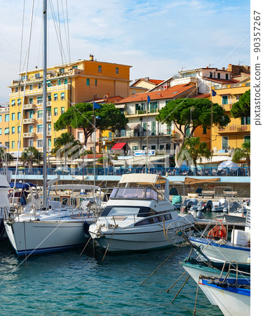 Marina yachts cityscape Sanremo Italy Marina yachts cityscape Sanremo Italy 90357267
