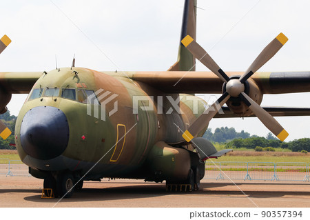 Military Cargo Transport Aircraft Parked At Airport Military Cargo Transport Aircraft Parked At Airport 90357394