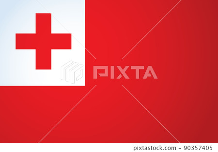 Flag of Tonga. Vector drawing sign 90357405