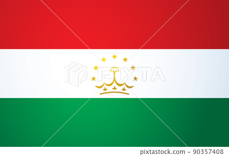 Flag of Tajikistan. Vector drawing sign 90357408