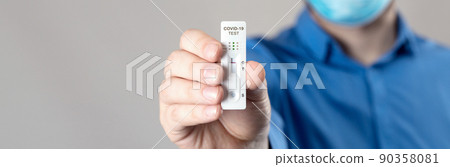 Negative test result by using rapid test device for COVID-19. Negative test result by using rapid test device for COVID-19. 90358081