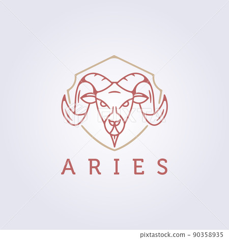 simple modern magic witchcraft astrology aries Stock