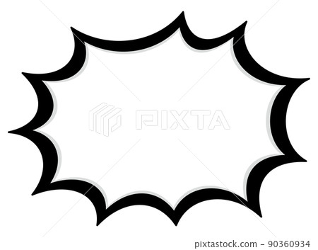 Simple thick jagged balloon Simple thick jagged balloon 90360934