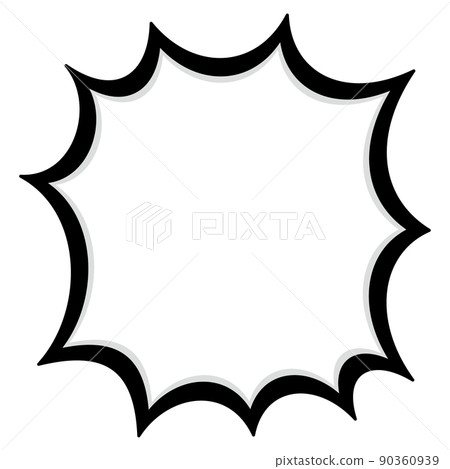 Simple thick jagged balloon Simple thick jagged balloon 90360939