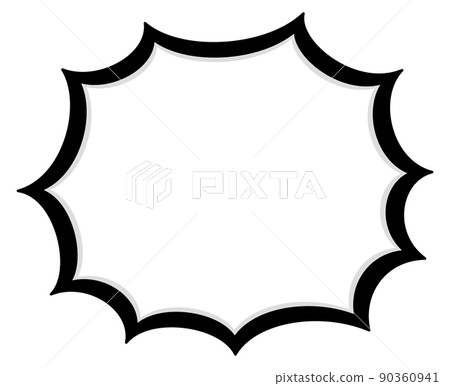 Simple thick jagged balloon Simple thick jagged balloon 90360941