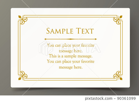 Luxury card design. Antique decorative design. Elegant edge pattern. Luxury card design. Antique decorative design. Elegant edge pattern. 90361099