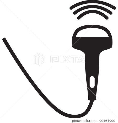 medical ultrasound icon on white background. ultrasound sign. flat style. 90361900