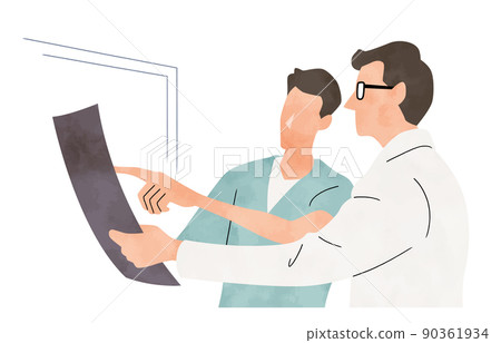 Vector illustration material: Medical staff consulting treatment policy 90361934