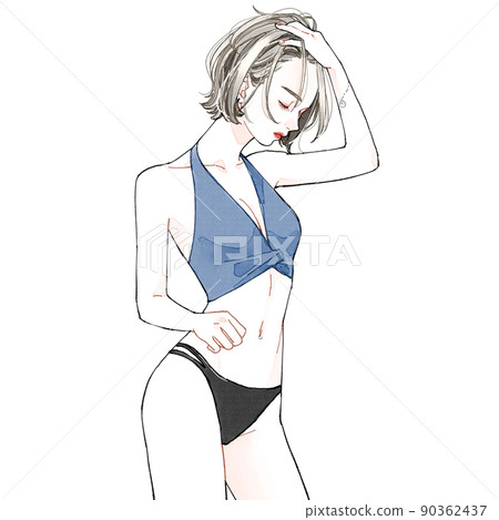 A swimsuit lady 90362437