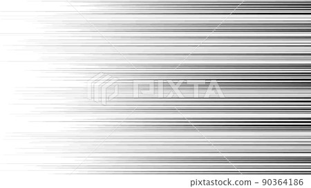 Black effect line flowing sideways with a sense of speed-Manga effect / background material that imagines speed 90364186