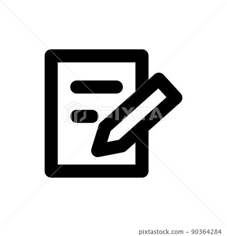 紙和筆，填充，編輯圖標 90364284