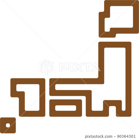 Japan map icon illustration Japan map icon illustration 90364301