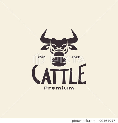 head cow cattle farmer livestock retro logo design vector graphic symbol icon illustration creative idea head cow cattle farmer livestock retro logo design vector graphic symbol icon illustration creative idea 90364957