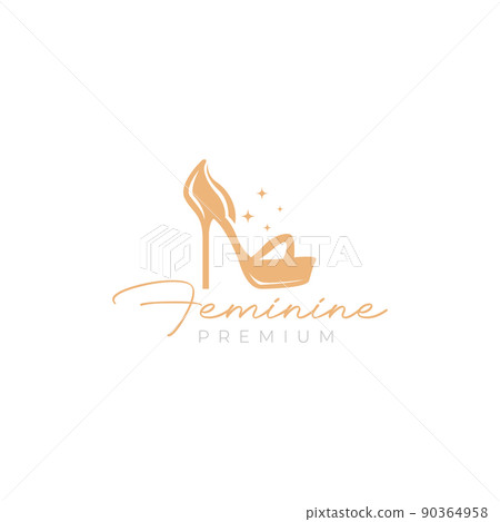 high hill sandals feminine logo design vector graphic symbol icon illustration creative idea high hill sandals feminine logo design vector graphic symbol icon illustration creative idea 90364958