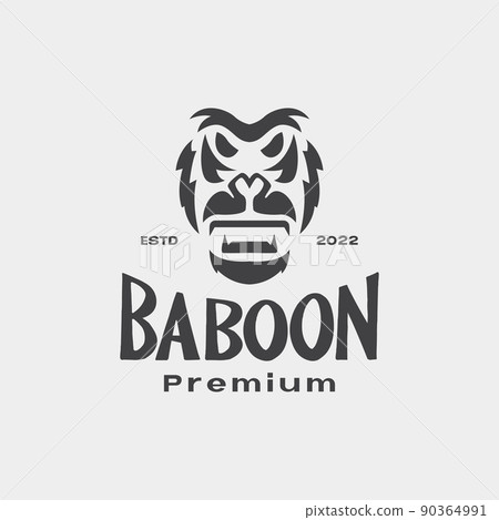 head monkey baboon vintage logo design vector graphic symbol icon illustration creative idea head monkey baboon vintage logo design vector graphic symbol icon illustration creative idea 90364991