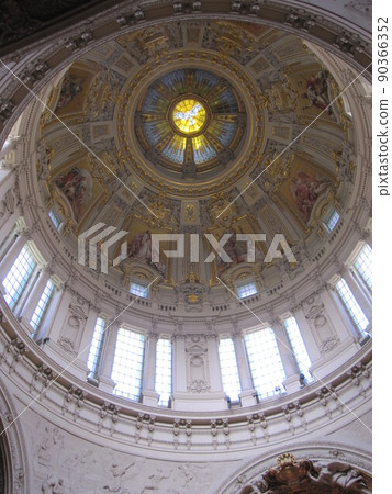 Mosaic painting inside the dome of Berlin Cathedral Mosaic painting inside the dome of Berlin Cathedral 90366352