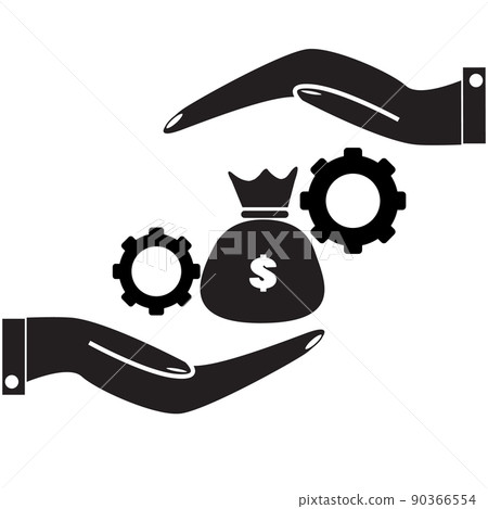 asset management icon on white background. asset or investment sign. asset management symbol. flat style. 90366554