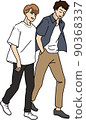 男人並肩走 90368337