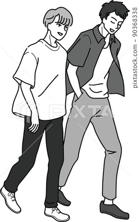 男人並肩走 男人並肩走 90368338
