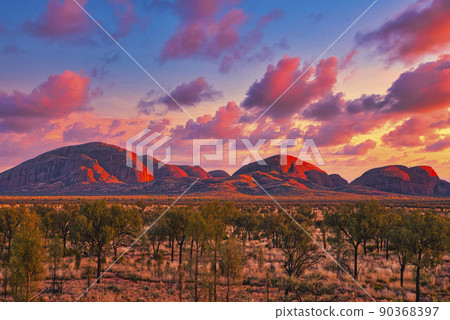 Beautiful evening view of Mount Olga Beautiful evening view of Mount Olga 90368397