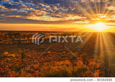 Beautiful evening view of Mount Olga 90368986