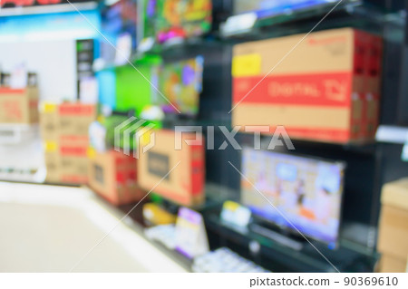 eletronic department store blurred background 90369610