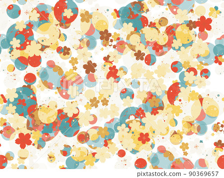 Seamless wallpaper floral pattern Seamless wallpaper floral pattern 90369657