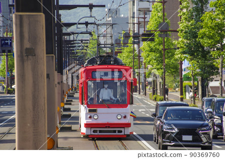 橫穿岡山市內的有軌電車 橫穿岡山市內的有軌電車 90369760