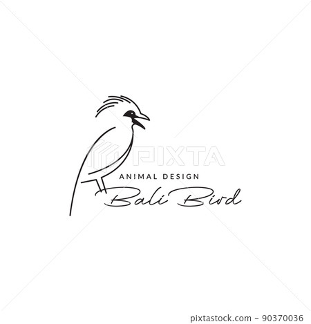 line art bird bali myna logo design vector graphic symbol icon illustration creative idea line art bird bali myna logo design vector graphic symbol icon illustration creative idea 90370036