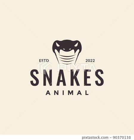 head cobra snake hipster logo design vector graphic symbol icon illustration creative idea 90370138