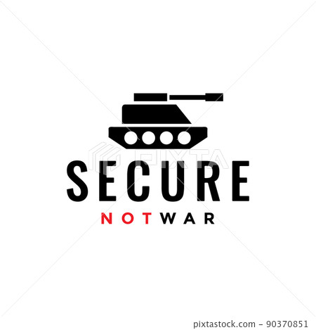 Battle Tank Logo Vector Graphics Design Stock Vector by