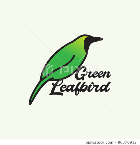 Greater green leafbird logo design vector graphic symbol icon illustration creative idea 90370912
