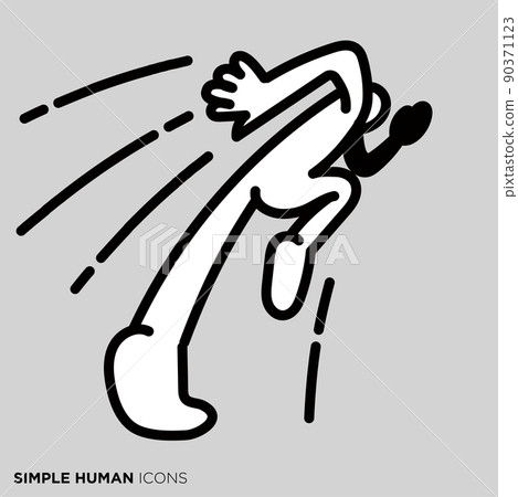 Simple human icon series "Dashing person" 90371123