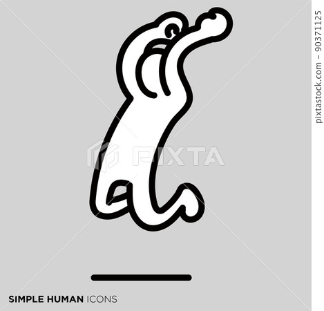 Simple human icon series "Straight puncher" Simple human icon series "Straight puncher" 90371125