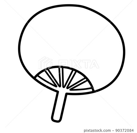 Uchiwa illustration material Uchiwa illustration material 90372084