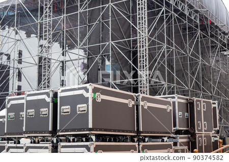 Box rack for transportation of concert equipment. 90374582