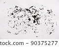 Abstract black white texture on white paper like a marble 90375277