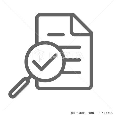 文檔數據和放大鏡圖標 90375300