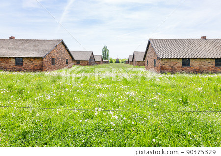 Auschwitz-Birkenau concentration camp. Holocaust memorial. Oswiecim, Poland, 16 May 2022 Auschwitz-Birkenau concentration camp. Holocaust memorial. Oswiecim, Poland, 16 May 2022 90375329