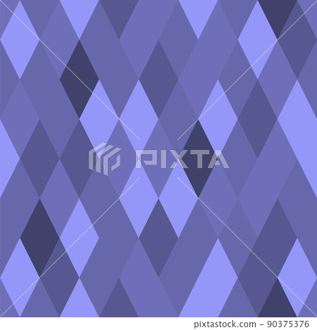 Simple seamless patterns with colorful purple pantone 2022 color and its shades geometric rombs. Rhombus rows, ornament for wallpaper, wrapping paper, textile, fabric, package. Vector Illustration. 90375376