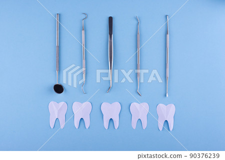 World dentists day concept with stomatology tools World dentists day concept with stomatology tools 90376239