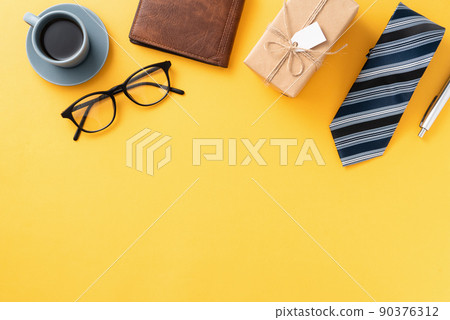 father's day background top view paper decoration Father's day 90376312