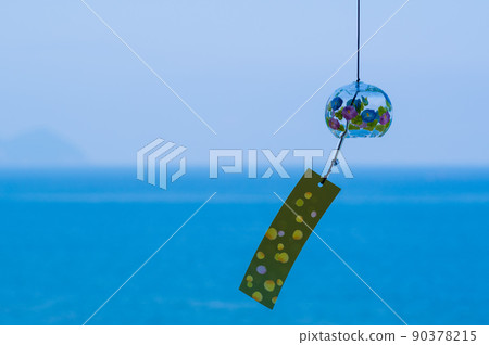 Blue sky and wind chime summer image Blue sky and wind chime summer image 90378215