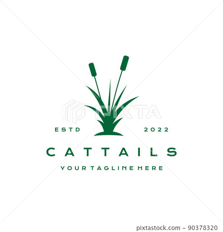 Cattail grass logo design vector illustration Cattail grass logo design vector illustration 90378320