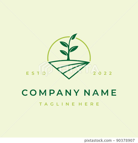Green Nature Farm Agriculture Logo Green Nature Farm Agriculture Logo 90378907